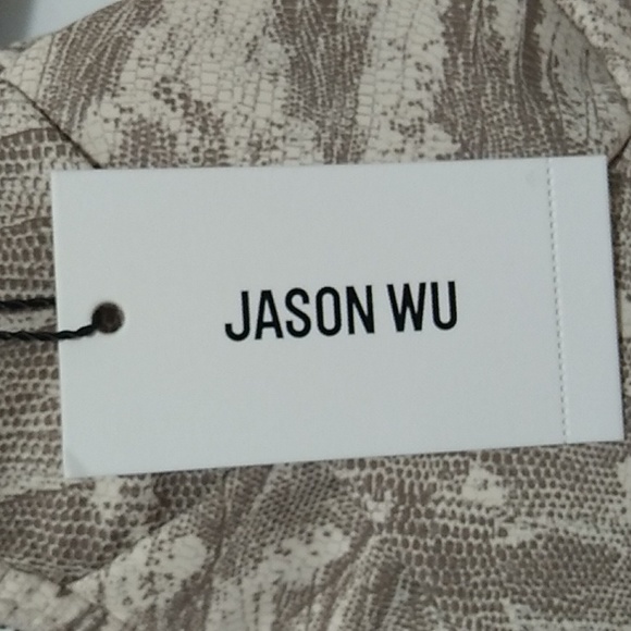 SALE! NWT Jason Wu Woven Nylon Ivory Lizard Print Shoulder Bag - Picture 6 of 15